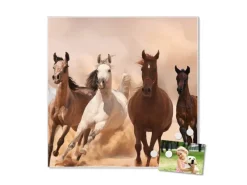 Banjado Pinnwände^Magnettafel 50x50cm Magnetwand Weiß Aus Metall Magnetpinnwand Pinnwand Inkl. 4 Magnete Motiv Mongolische Stimmung