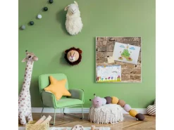 Banjado Pinnwände^Magnettafel 50x50cm Magnetwand Weiß Aus Metall Magnetpinnwand Pinnwand Inkl. 4 Magnete Motiv Steinwand Antik