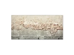 Banjado Pinnwände^Magnettafel 78x37cm Magnetwand Silber Aus Metall Magnetpinnwand Pinnwand Inkl. 4 Magnete Motiv Baulücke