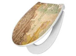 Banjado Tapezierzubehör^Premium Toilettendeckel Mit Absenkautomatik WC-Sitz Soft Close Hygienischer Klodeckel Duroplast Mit Motiv Alte Tapeten