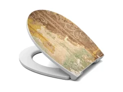 Banjado Tapezierzubehör^Premium Toilettendeckel Mit Absenkautomatik WC-Sitz Soft Close Hygienischer Klodeckel Duroplast Mit Motiv Alte Tapeten