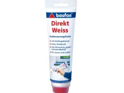 Baufan Weißlacke|Innenfarben^Direkt-Weiss Ausbesserungsfarbe 250 g