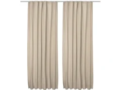 Beautissu Amelie TK Vorhang mit Kräuselband 140x245cm 2tlg