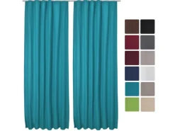 Beautissu Amelie TK Vorhang mit Kräuselband 140x245cm 2tlg