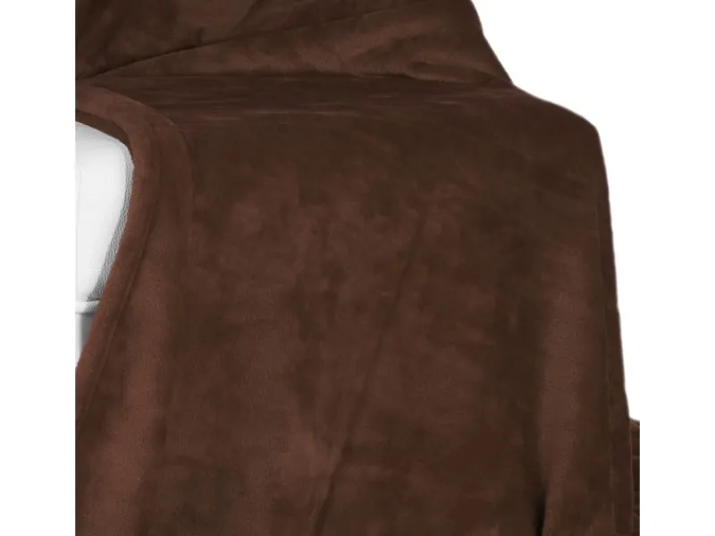 Beautissu Sessel^Aurelia Decke 150x200cm Dunkelbraun