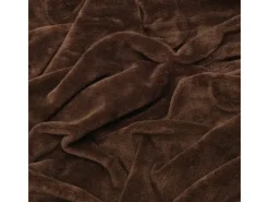 Beautissu Sessel^Aurelia Decke 150x200cm Dunkelbraun