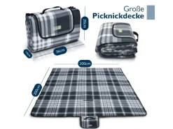 Beautissu Überwürfe^Bella KA Picknickdecke 200x200cm Kariert