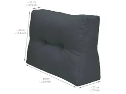 Beautissu ECO Elements Palettenkissen Rücken 60x40x20cm 2tlg