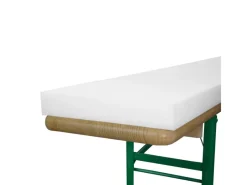 Beautissu Kissen^Konstanz Schaumstoffrohling für Bierbank 4x25x220cm Weiß 2tlg