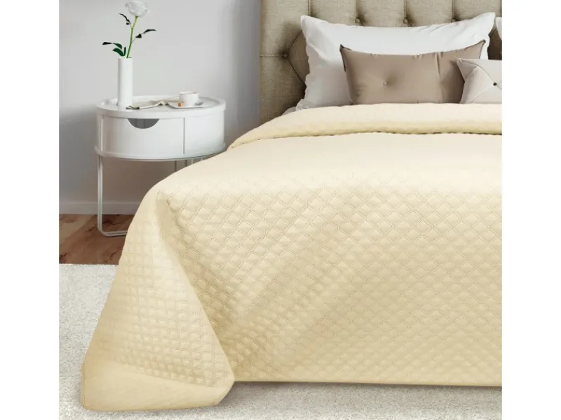 Beautissu Olivia Tagesdecke 220x240cm Creme