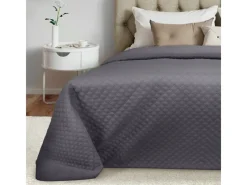 Beautissu Olivia Tagesdecke 240x260cm Anthrazit