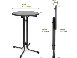 Beautissu Sylt Stehtisch Ø 70 cm