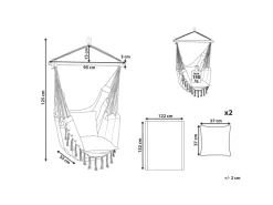 Kissen^Beliani Hängesessel 152x122x152
