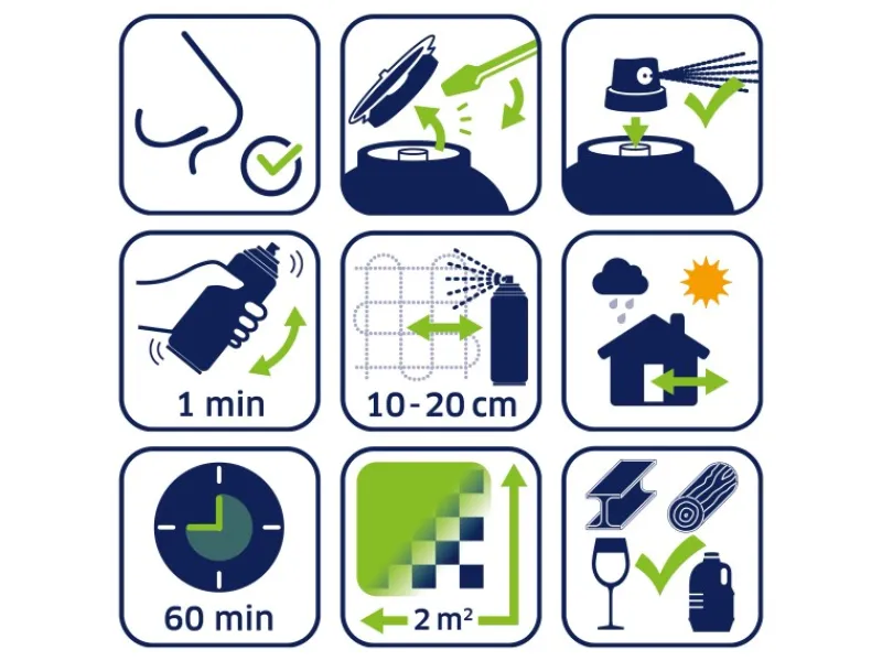 belton Sprühlacke^Free AQUAcolours Buntlack RAL 5015 hochglänzend 400 ml