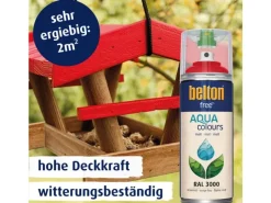 belton Sprühlacke^Free AQUAcolours Buntlack RAL 3000 matt 400 ml