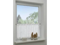 Bennetti Vitrinen^Bistrogardine Stickerei Natur 45 x 140 cm