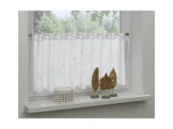 Bennetti Vitrinen^Bistrogardine Stickerei Natur 45 x 140 cm