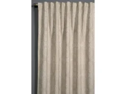 Bennetti Gardinenstangen^Schal mit Gardinenband Beige 140 x 245 cm