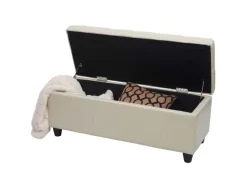 BERLINLODGE Aufbewahrungs-Truhe Lars 45x114x45cm Kunstleder