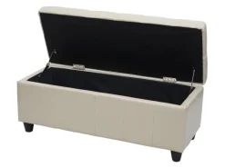 BERLINLODGE Aufbewahrungs-Truhe Lars 45x114x45cm Kunstleder