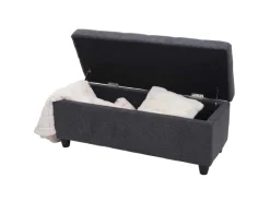 BERLINLODGE Aufbewahrungs-Truhe Lars 45x114x45cm Stoff/Textil