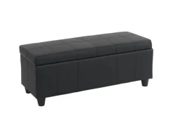 BERLINLODGE Aufbewahrung^Aufbewahrungs-Truhe Lars 45x114x45cm Kunstleder Matt