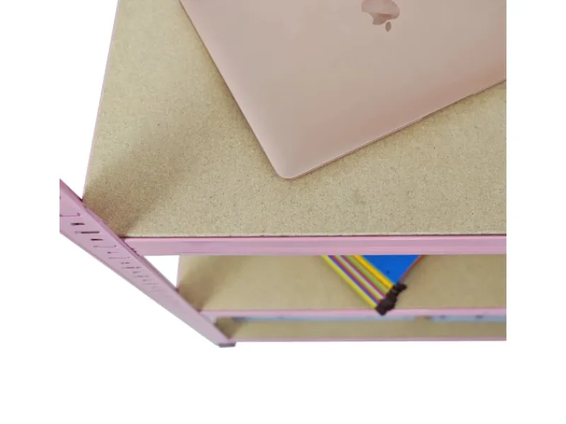 BERLINLODGE Bücherregale^Mega Deal 2x Wohnregal PINK LADY HxBxT 180x90x40cm Fachlast 175kg 5 Ebenen Pink Bücherregal Standregal Büroregal