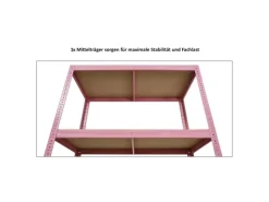 BERLINLODGE Mega Deal 5x Wohnregal PINK LADY HxBxT 180x90x40cm Fachlast 175kg 5 Ebenen Pink Bücherregal Standregal Büroregal