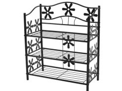 BERLINLODGE Regal Metall Bücherregal Schuhregal Standregal HxBxT 70x60x30cm 3 Böden Höhe 70cm