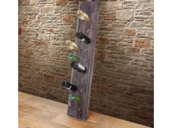 BERLINLODGE Rüttelbrett Weinregal Für 20 Flaschen HxBxT 120x22x5cm Flaschenregal 20 Flaschen Shabby-Look Vintage