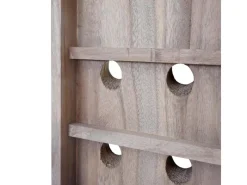 BERLINLODGE Rüttelbrett Weinregal Für 20 Flaschen HxBxT 120x22x5cm Flaschenregal 20 Flaschen Shabby-Look Vintage