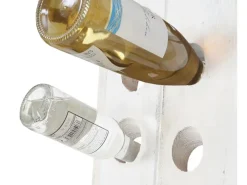 BERLINLODGE Rüttelbrett Weinregal Für 20 Flaschen HxBxT 120x22x5cm Flaschenregal 20 Flaschen Shabby-Look Vintage