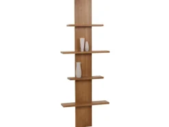 BERLINLODGE Teak-Wandregal HxBxT 151x56x15cm Badregal Hängeregal Regal Hochwertiges B-Grade-Teak Kernholz 20-30 Jahre