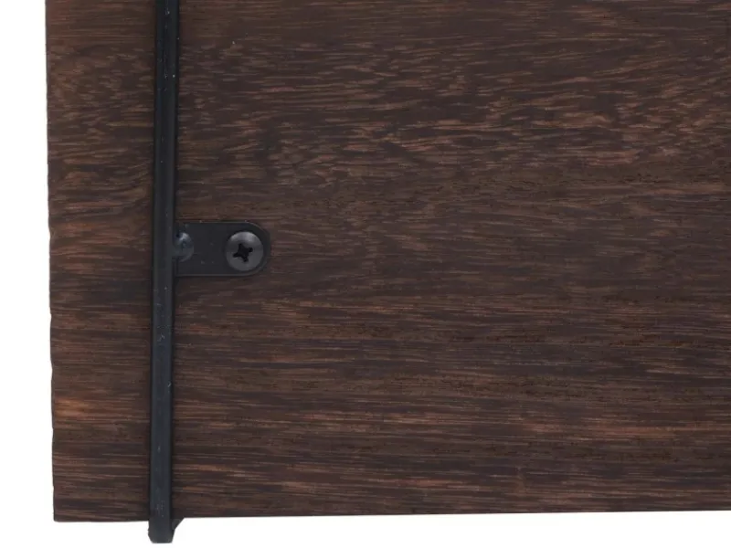 BERLINLODGE Schweberegale|Holzregale^Wandregal HxBxT 40x40x13cm 3 Regalböden Metall Massiv-Holz Industrial Hängeregal Schweberegal Regal