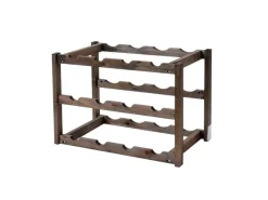 BERLINLODGE Weitere Regale|Flaschenregale^Weinregal Für 12 Flaschen HxBxT 30x42x26cm Tanne 3 Böden 3 Stück Flaschenregal Weinständer Weinhalter