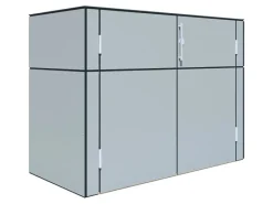 Bertilo Gartenschrank HPL Sideboard 155 cm x 75 cm x 116 cm Grau FSC®