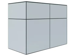 Bertilo Gartenschrank HPL Sideboard 155 cm x 75 cm x 116 cm Grau FSC®