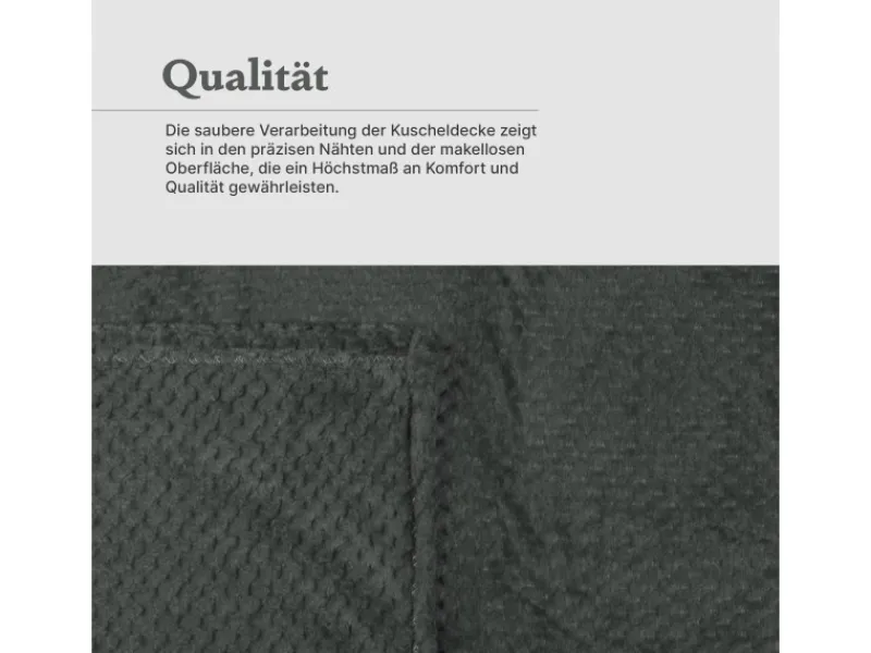 Bestgoodies Kuscheldecke 150 x 200 cm Cashmere Soft Touch Popcorn Moon Mist