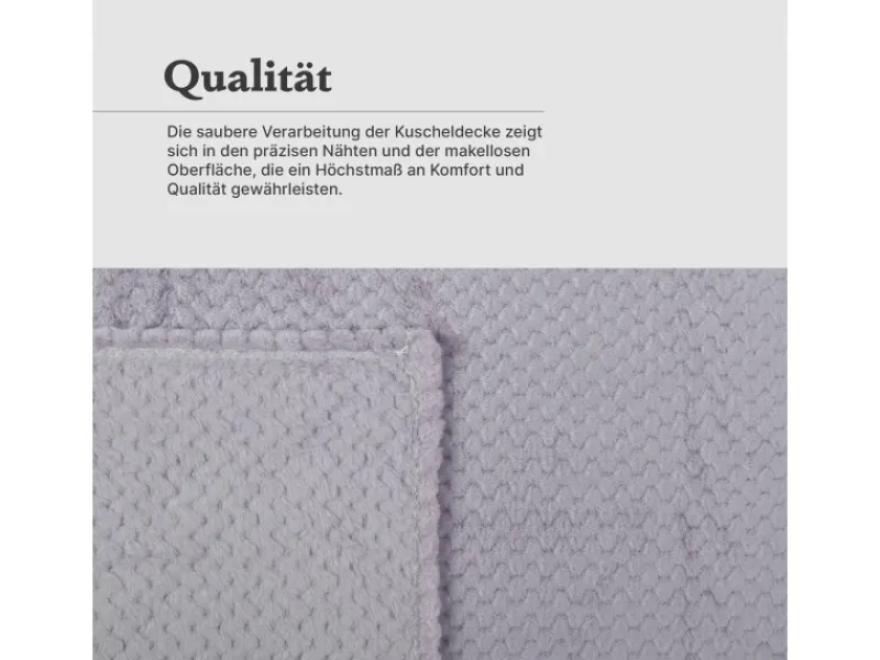 Bestgoodies Kuscheldecke 150 x 200 cm Cashmere Soft Touch Popcorn Etherea