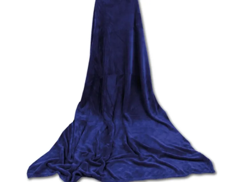 Bestgoodies Mikrofaser Decke Blau Mittelblau 80 x 120 cm