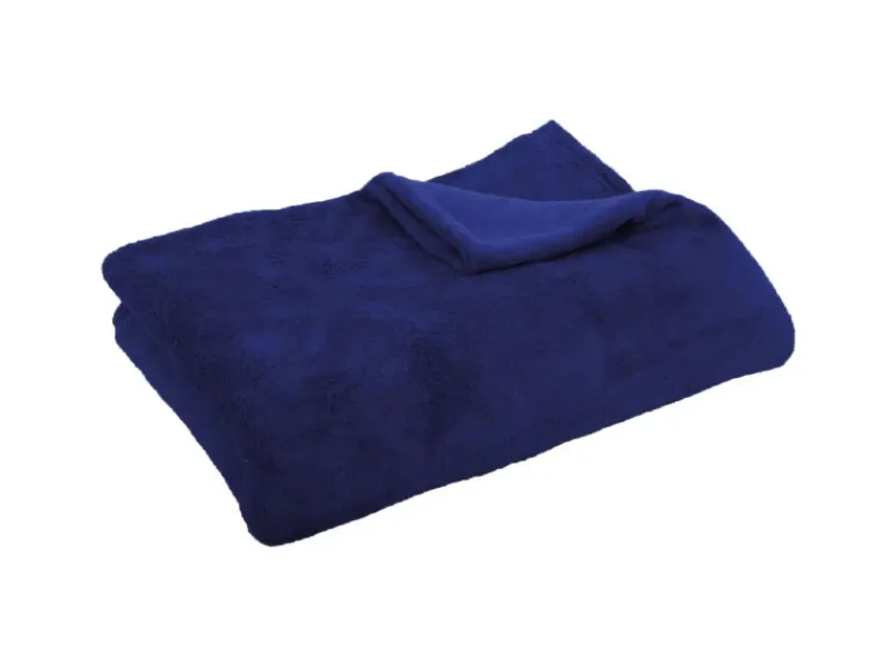 Bestgoodies Mikrofaser Decke Blau Mittelblau 80 x 120 cm
