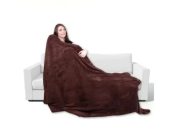 Bestgoodies Überwürfe|Decken^Mikrofaser Decke Braun 220 x 240 cm