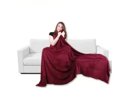 Bestgoodies Überwürfe|Decken^Mikrofaser Decke Rotbraun 210 x 280 cm