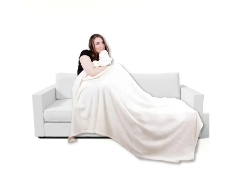 Bestgoodies Mikrofaser Decke Weiß 130 x 170 cm