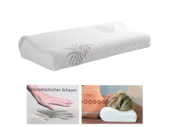 Bestgoodies Kissen^Nackenstützkissen Memory Schaum Halbrolle 42 x 20 cm