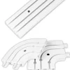 Bestlivings Gardinenschienen^180 cm Innenlaufschiene 3 Läufig & 2er Set Rundbogen / 2 x 90 cm