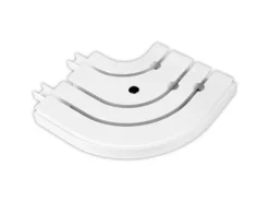 Bestlivings Gardinenschienen^180 cm Innenlaufschiene 3 Läufig & 2er Set Rundbogen / 2 x 90 cm