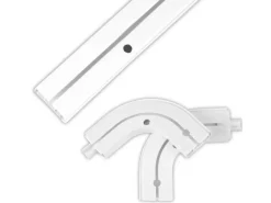 Bestlivings Gardinenschienen^330 cm Innenlaufschiene 1 Läufig & 2er Set Rundbogen / 2 x 120 cm & 1 x 90 cm