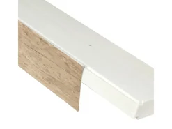 Bestlivings Gardinenschienen^120 cm Vorhangschiene mit Blende 1 Lauf Sonoma