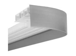 Bestlivings Gardinenschienen^210 cm Vorhangschiene mit Blende 1 Lauf Grau / 1 x 120 cm & 1 x 90 cm